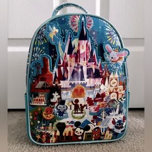 Disney Parks Joey Chou Castle Magic Kingdom Loungefly - mini Backpack NEW w/tag